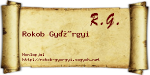 Rokob Györgyi névjegykártya