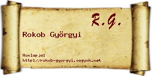 Rokob Györgyi névjegykártya