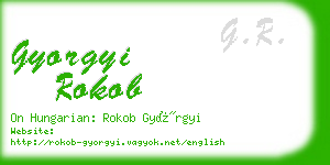 gyorgyi rokob business card